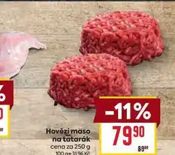 Billa Hovězí maso na tatarák cena za nabídka