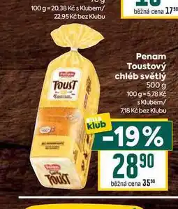 Billa Penam Toustový chléb světlý nabídka