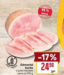 Billa Zámecká šunka z pultu lahůdek cena za nabídka