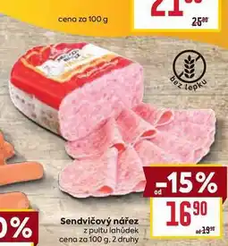 Billa Sendvičový nářez z pultu lahůdek cena za nabídka