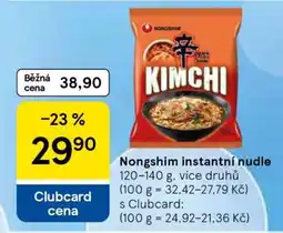Tesco Nongshim instantní nudle nabídka
