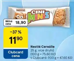 Tesco Nestlé cereálie nabídka