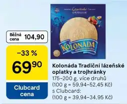 Tesco Kolonáda Tradiční lázeňské oplatky a trojhránky nabídka