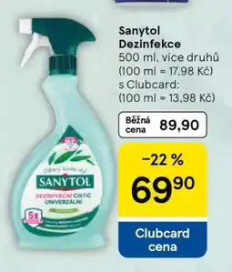 Tesco Sanytol dezinfekce nabídka