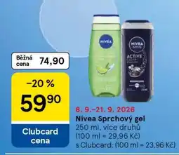 Tesco Nivea sprchový gel nabídka