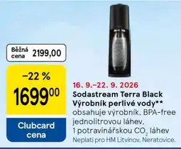 Tesco Sodastream Terra Black Výrobník perlivé vody nabídka