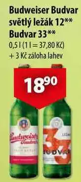 CBA Budweiser Budvar světlý ležák 12 nabídka