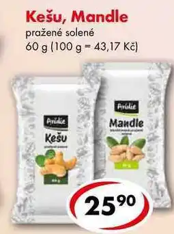 CBA Kešu, Mandle nabídka
