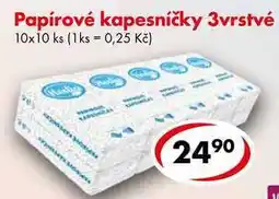 CBA Papírové kapesníčky 3vrstvé, 10x10 ks nabídka