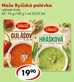 CBA Naše Byšická polévka nabídka