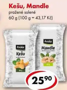CBA Kešu, Mandle nabídka