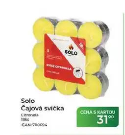 Tamda Foods Solo Čajová svíčka Citronela 18ks nabídka