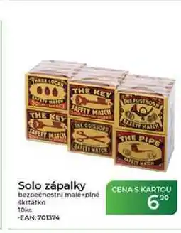 Tamda Foods Solo zápalky bezpečnostni malé plné škrtatko 10ks nabídka