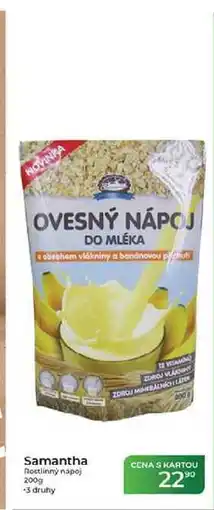 Tamda Foods Samantha Rostlinný nápoj nabídka