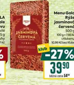 Billa Menu Gold Rýže jasmínová červená nabídka