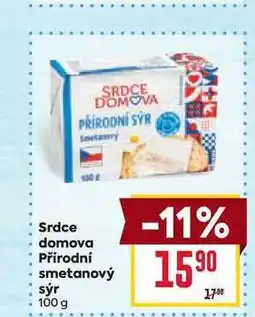 Billa Srdce domova Přírodní smetanový sýr nabídka