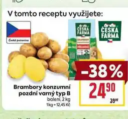 Billa Brambory konzumní pozdní varný typ B baleni nabídka
