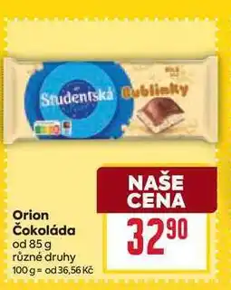 Billa Orion Čokoláda od nabídka