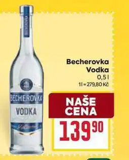 Billa Becherovka Vodka nabídka