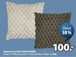 JYSK Hvidblomme dekorační polštář nabídka