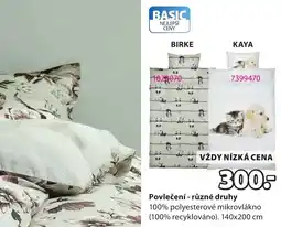 JYSK Basic bavlněná povlečení nabídka