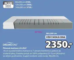 JYSK Dreamzone pěnová matrace lillelv nabídka