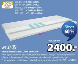 JYSK Vrchní matrace wellpur bokselvi nabídka