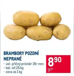Makro BRAMBORY POZDNÍ NEPRANÉ nabídka