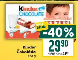 Billa Kinder čokoláda nabídka