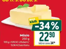 Billa Máslo nabídka