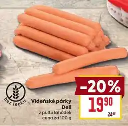 Billa Vídeňské párky Deli nabídka