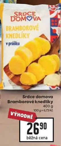 Billa Srdce domova Bramborové knedlíky nabídka