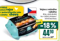 Billa Vejce z volného výběhu nabídka
