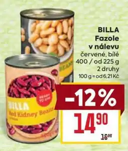 Billa BILLA Fazole v nálevu nabídka