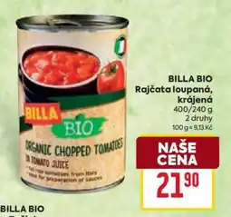 Billa BILLA BIO Rajčata loupaná, krájená nabídka