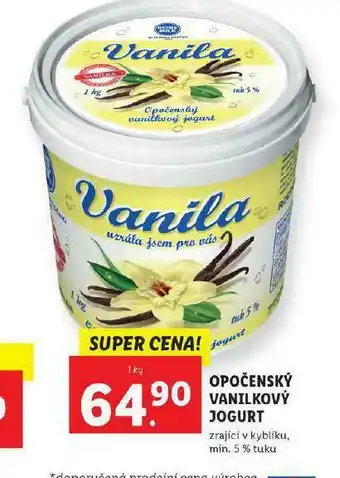 Lidl Opočenský vanilkový jogurt nabídka