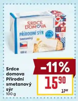 Billa Srdce domova Přírodní smetanový sýr nabídka