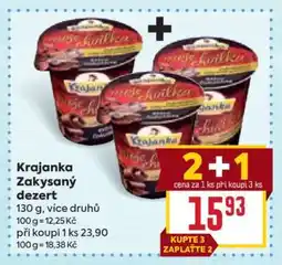 Billa Krajanka Zakysaný dezert nabídka