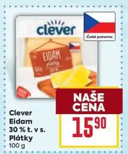 Billa Clever Eidam 30 % t. v s. Plátky nabídka