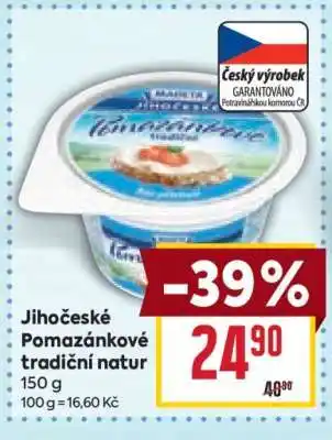 Billa Jihočeské Pomazánkové tradiční natur nabídka