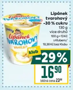 Billa Lipánek Tvarohový -30 % cukru nabídka