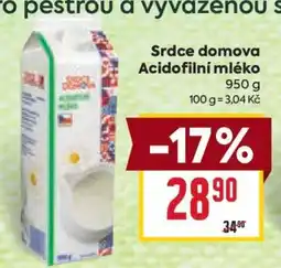 Billa Srdce domova Acidofilní mléko nabídka
