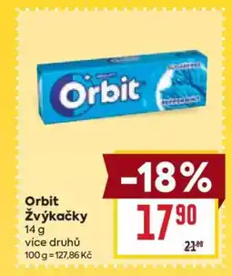 Billa Orbit žvýkačky nabídka