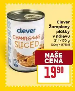 Billa Clever Žampiony plátky v nálevu nabídka