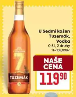 Billa U sedmi Kašen Tuzemák, vodka nabídka