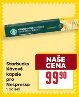 Billa Starbucks Kávové kapsle pro Nespresso nabídka