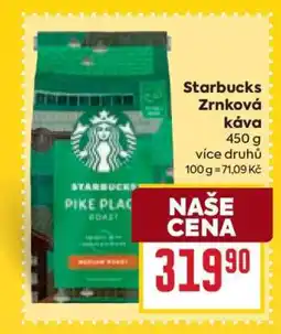 Billa Starbucks Zrnková káva nabídka