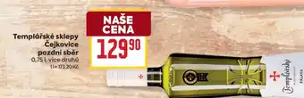 Billa Templářské sklepy Čejkovice pozdní sběr nabídka