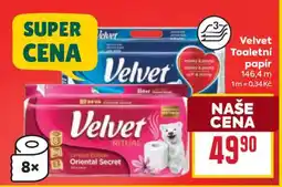 Billa Velvet Toaletní papír nabídka