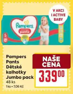 Billa Pampers Pants Dětské kalhotky Jumbo pack nabídka